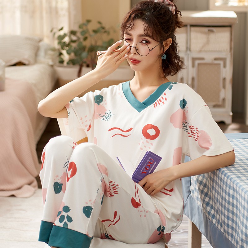 Đồ Bộ Cotton Mặc Ở Nhà Phong Cách Công Chúa Quyến Rũ Cho Nữ