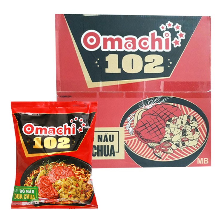 OMACHI Mì Omachi 102 Bò nấu dưa 30*120g | BigBuy360 - bigbuy360.vn