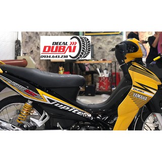 Tem trùm Dán Xe Jupiter V, Mx Đen Vàng