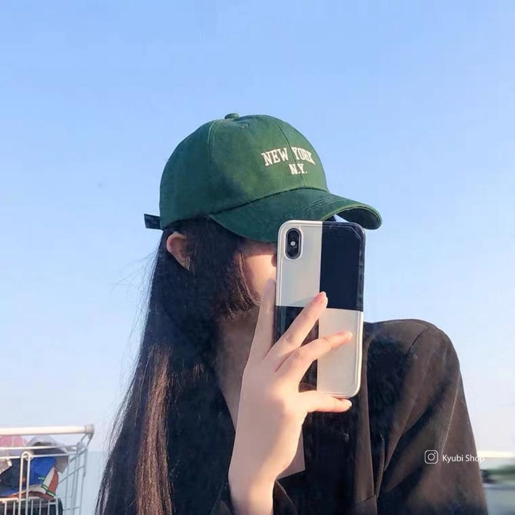 Mũ nón xanh lá lưỡi trai L.A 98 - Nón kết phong cách Hàn quốc màu Trendy KYUBI