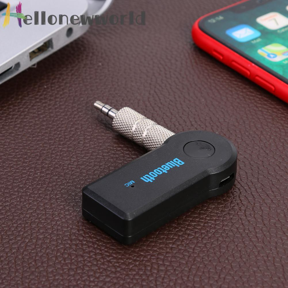 Hellonewworld Mini 3.5mm Jack AUX Wireless Car Audio Receiver Handsfree Bluetooth Adapter