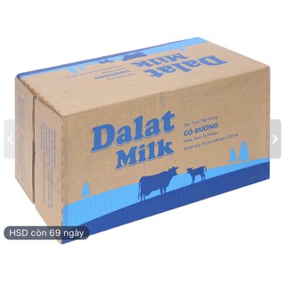 SỮA TƯƠI ĐÀ LẠT MILK BỊCH 220ml*48b ( có đường/ ít đường / không đường/ đủ)