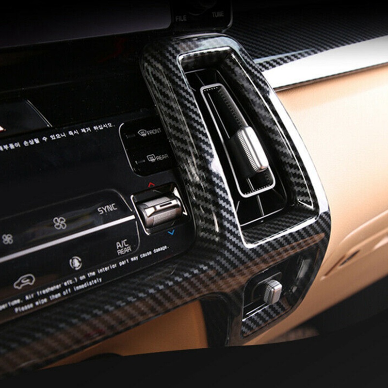 Khung Viền Máy Điều Hòa Xe Hơi Bằng Sợi Carbon Cho Kia Sorento MQ4 2020 2021 2022
