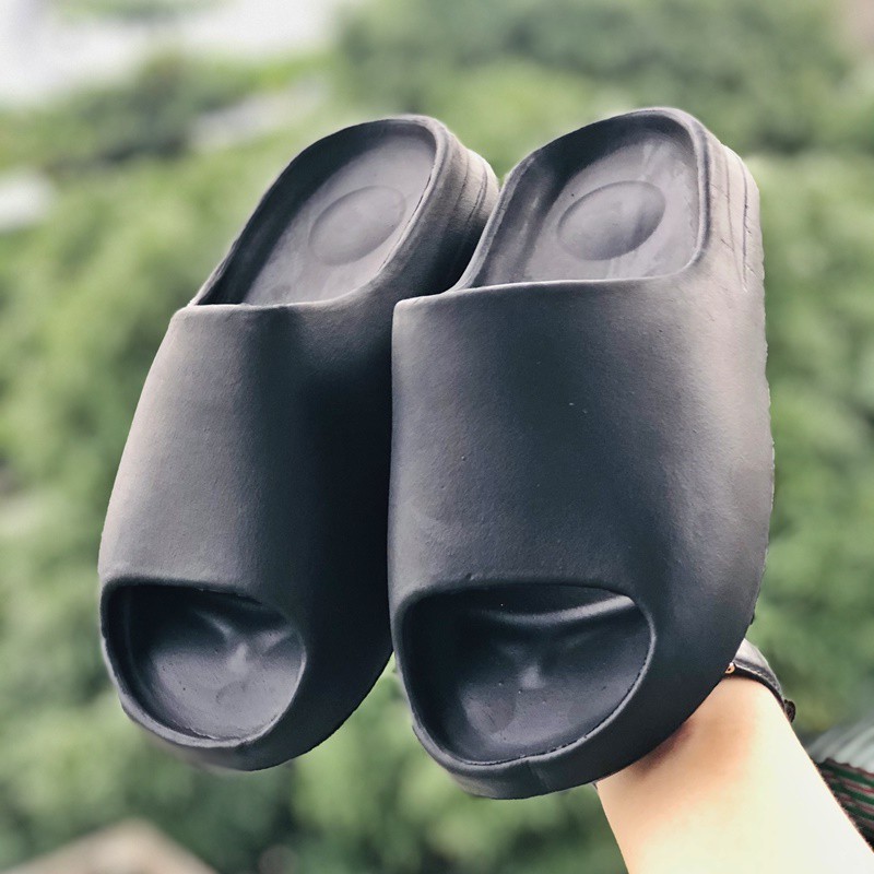 [Freeship + hộp + sẵn kho] Dép quai ngang nam nữ bánh mì đen, chất xin