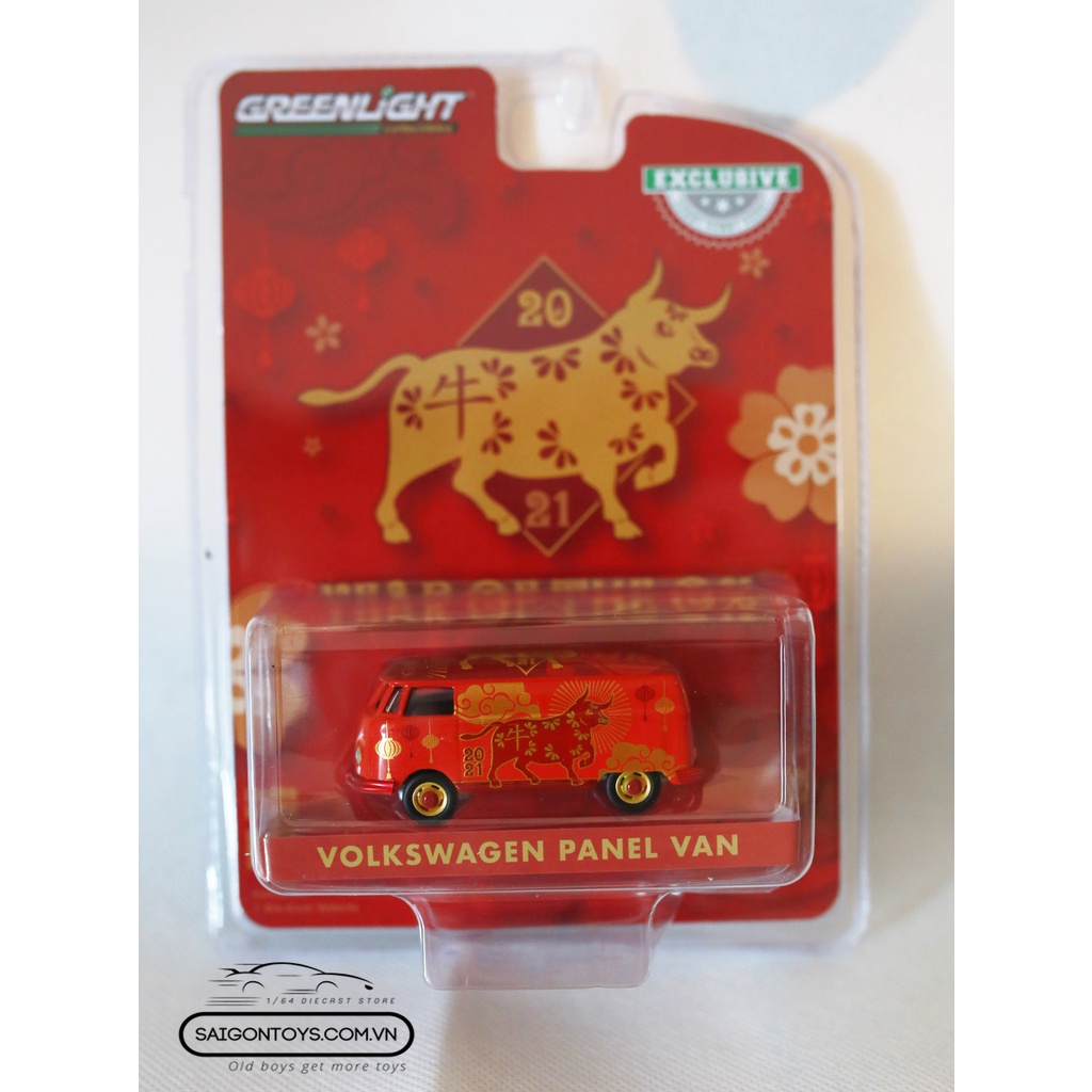 Volkswagen Panel Van 2021 Year of Ox  - Xe Mô hình tĩnh Greenlight Tỷ lệ 1:64