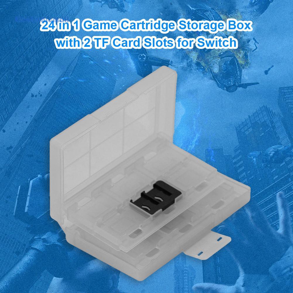 Hộp Đựng Thẻ Game Điện Tử Nhựa Cứng 24 Trong 1 Có 2 Khe Cắm Thẻ Nhớ Tf | BigBuy360 - bigbuy360.vn