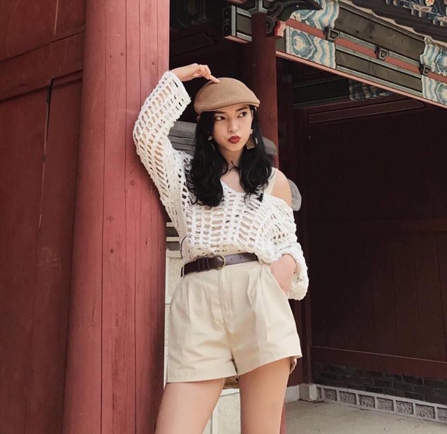 Áo lưới vặn thừng khoác ngoài đi biển siêu hot