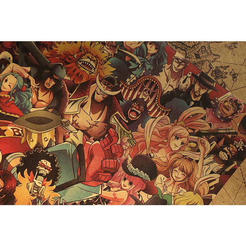 Set 50 Tấm poster One Piece 35 * 50cm Dán Tường Trang Trí