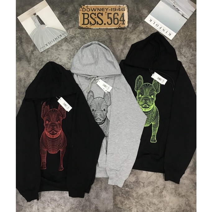 Hoodie unisex chất da cá in hình pull dog mông mập, áo nỉ da cá, hoodie nỉ da cá [Ảnh thật tự chụp]