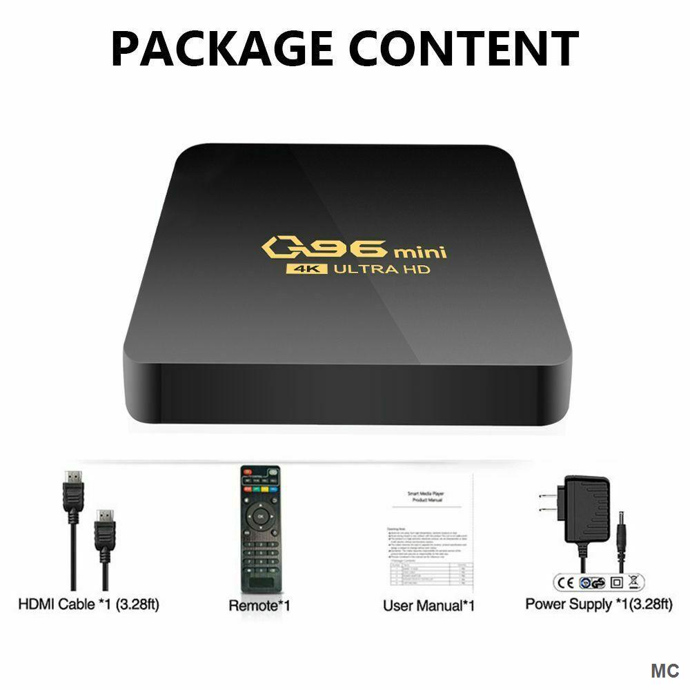 Hộp tv box Q96 mini Thông Minh android 10.0 4core 2.4g wifi 4k hd h.265 64gb 128gb tv box Chất Lượng Cao