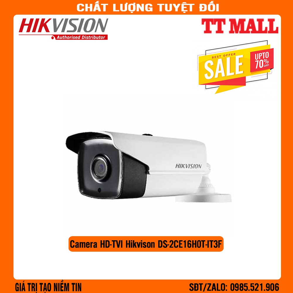 Camera HD-TVI Hikvison DS-2CE16H0T-IT3F ngoài trời hồng ngoại 40m hàng chính hãng bảo hành 2 năm .