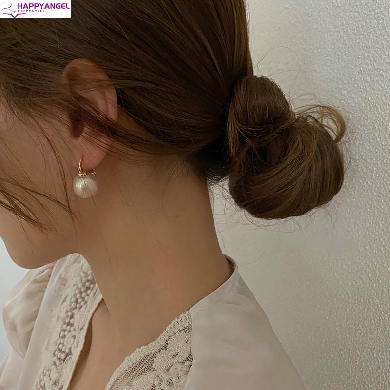 Happyangel Bông Tai Ngọc Trai Đơn Giản Thời Trang Phong Cách Cổ Điển