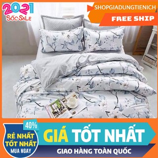 Chăn ga gối kèm 1 vỏ gối ôm hoa dây bạc M4/M6