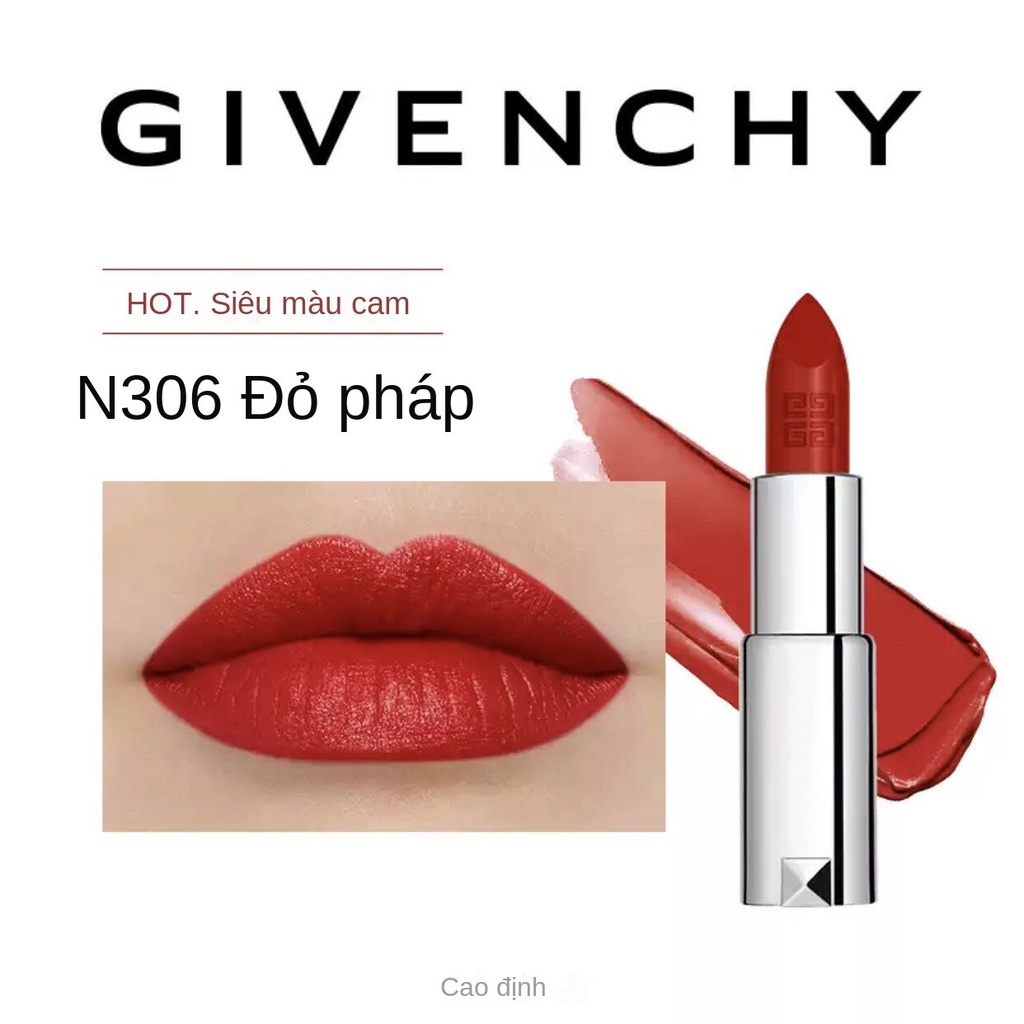 Son môi da cừu Givenchy Givenchy mini phiên bản 1.5g Son nhung đỏ giữ ẩm lâu trôi