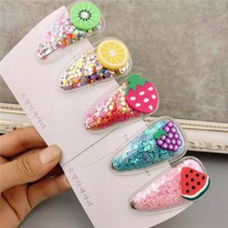 combo 5 vỉ 5 kẹp tóc hình hoa quả