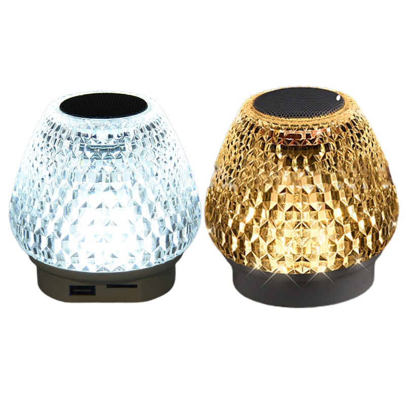 Đèn Pha Lê zzz Kết Nối Bluetooth Phát Nhạc Sáng Tạo Có Thể Sạc Lại