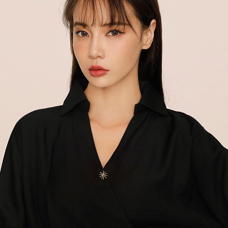 [Nine Duolan] Ghim Cài Áo Hình Bông Tuyết Nhỏ Thanh Lịch Thời Trang Màu Vàng Phụ Kiện Cho Nữ