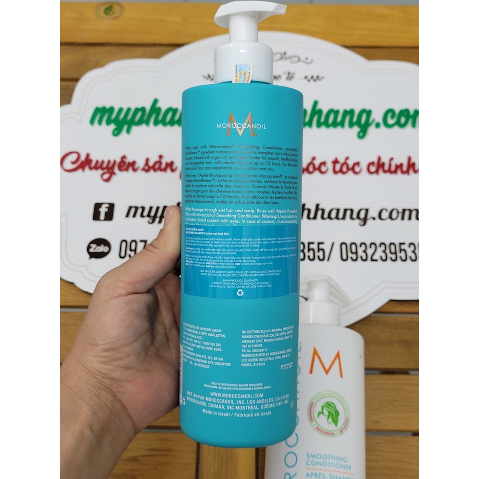 DẦU GỘI XẢ MOROC SUÔN MƯỢT SMOOTH 500ML - MẶT NẠ 250ML