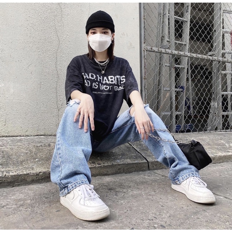 Áo thun Bad Habits rebel wash nam nữ