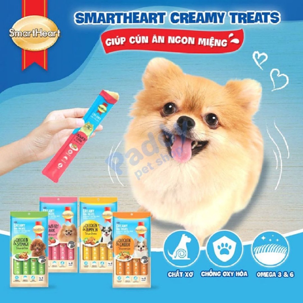 Súp Thưởng SmartHeart Creamy Cho Chó Mọi Lứa Tuổi