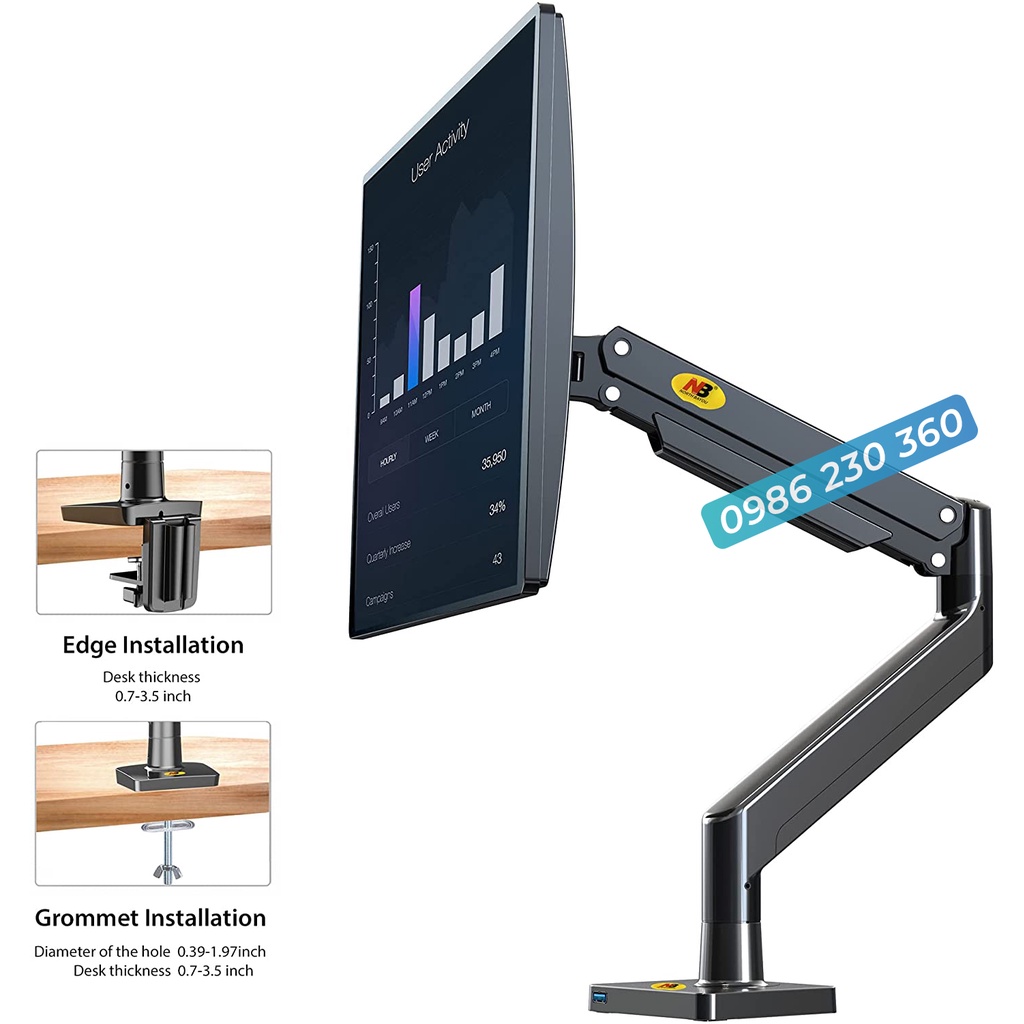 Giá Treo Màn Hình NB-G40 - Hỗ Trợ Treo Màn 22-40 Inch - Tải Trọng 15Kg - Model Mới 2022