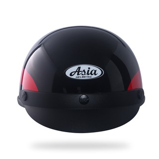 nón bảo hiểm chính hãng asia ( đen đỏ) ngocquyenshop