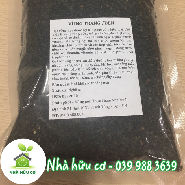 Vừng đen/vừng vàng nông sản Việt 250gr - Date: 7/2022 - Nhà Hữu Cơ