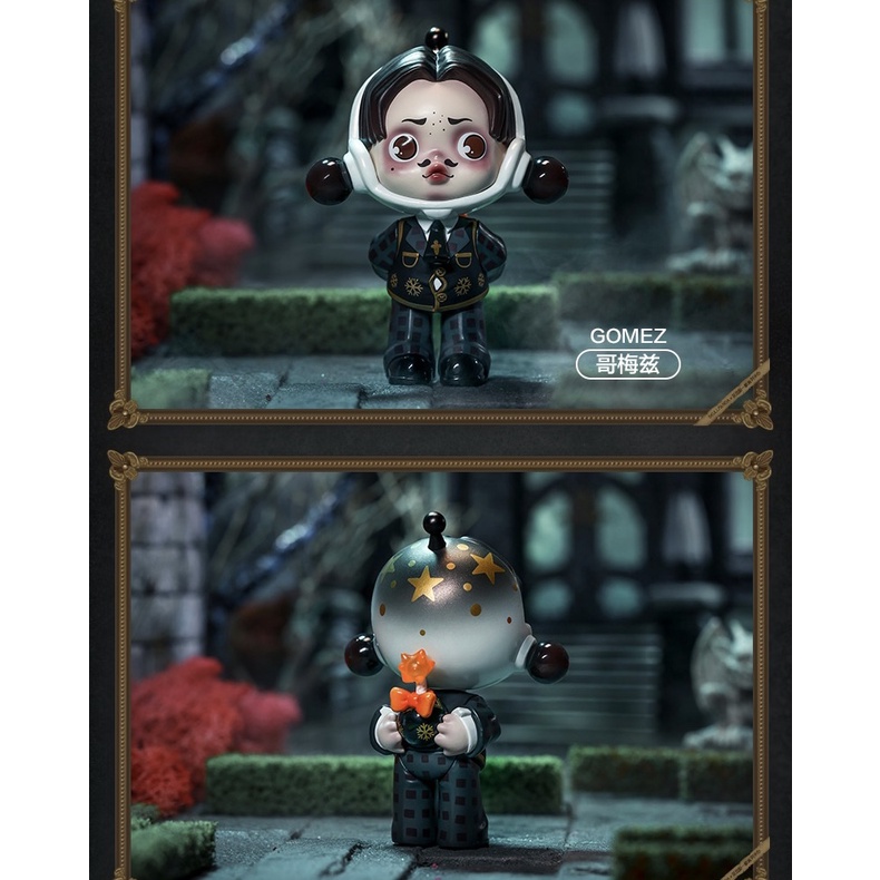 Mô Hình Búp Bê Popmart Dễ Thương Sưu Tầm Skullpanda x Addams Family Series Có Sẵn