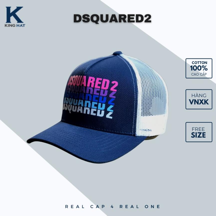 Nón lưỡi trai Logo thêu DSQUARED2, 100% cotton cao cấp, form lưới thoáng mát, thiết kế thể thao, dễ phối đồ