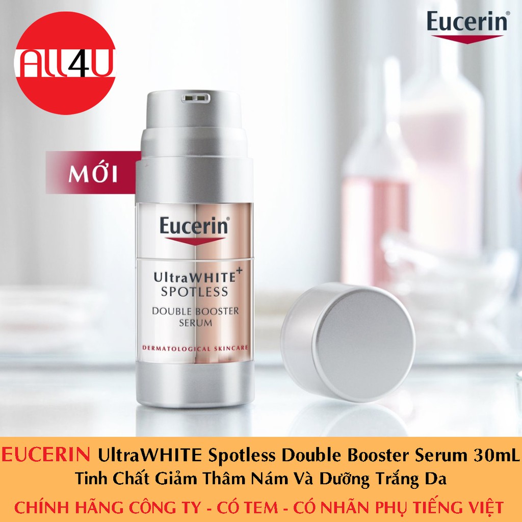 [CHÍNH HÃNG CÓ TEM] EUCERIN UltraWHITE Spotless Double Booster Serum 30mL - Tinh Chất Giảm Thâm Nám Và Dưỡng Trắng Da