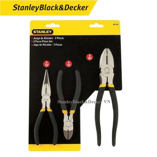Bộ 3 cây kìm điện, cắt, nhọn stanley - stanley - chính hãng