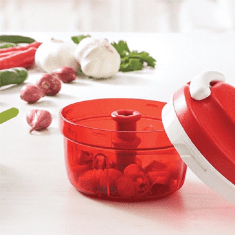 Máy xay cầm tay Turbo Chopper Tupperware, máy xay đa năng, không sử dụng điện, mang theo dễ dàng