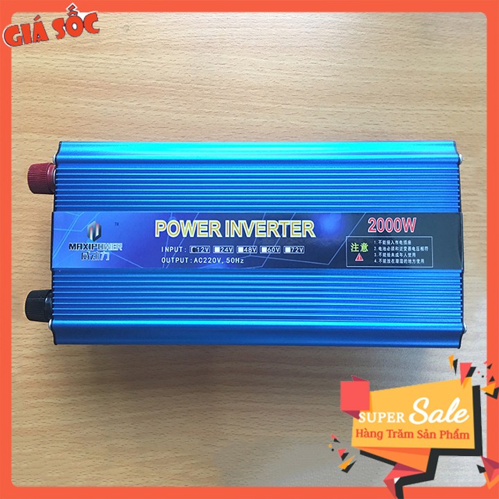 Bộ kích điện 12V lên 220V - 2000W chính hãng
