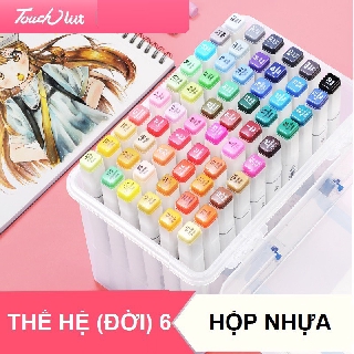 Bút marker Touchliit 6 loại 15/40/60/80 màu marker hộp nhựa màu dạ touch liit bút màu marker cao cấp