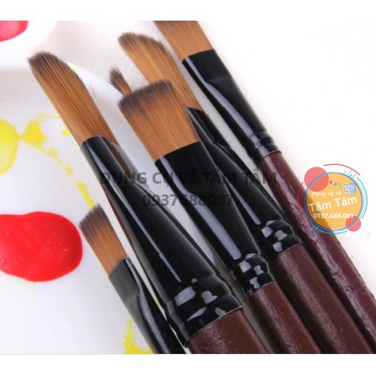 -Bộ cọ đầu bằng 6 cây -