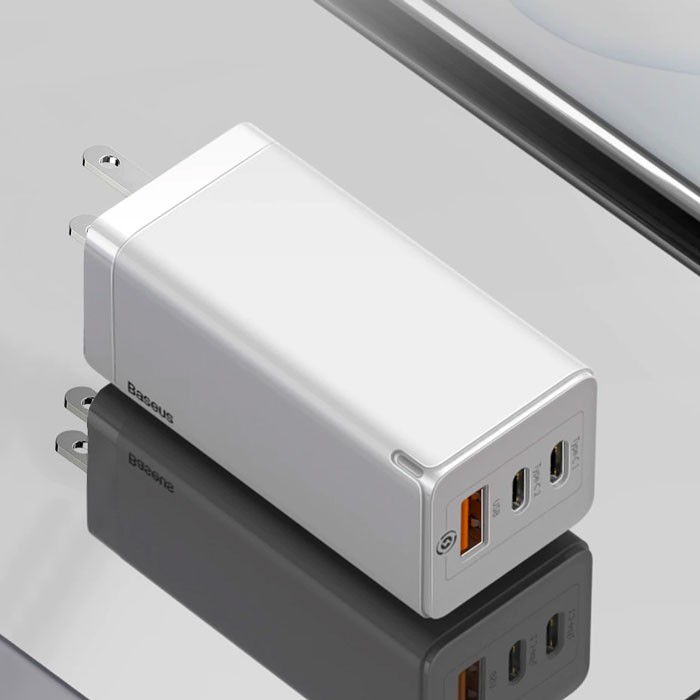 Sạc siêu nhanh Baseus GaN Travel Quick Charger 65W,3 cổng sạc siêu tốc,sạc nhanh PD,Sạc nhanh 3.0