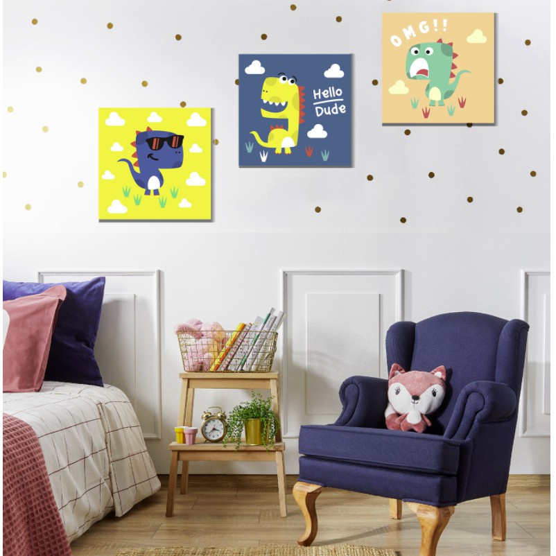 Bộ Tranh Sơn Dầu 20*20cm Tự Làm Hình Vịt Donald Chuột Mickey