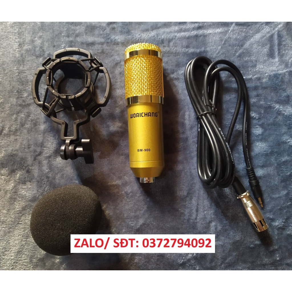 Mới 2022 trọn Bộ Hát Thu Âm Livestream Sound card K300 plus - BM900 Chân và màng lọc dây kết nối đầy đủ bảo hành 6 tháng