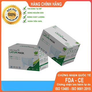 Khẩu Trang ⚜️LATUMI⚜️ 50 Chiếc Khẩu Trang Dày Dặn Kháng Khuẩn 99%