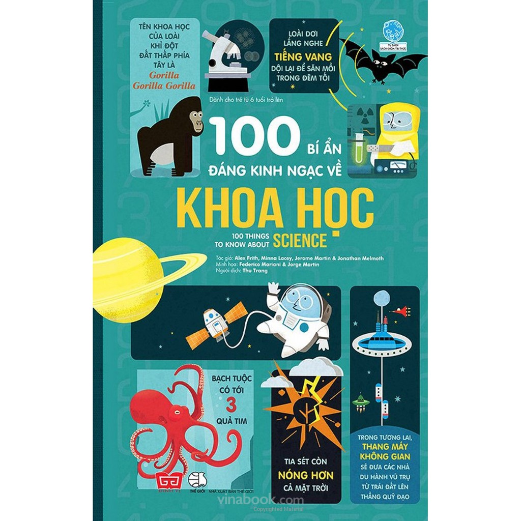 Sách - 100 bí ẩn đáng kinh ngạc về Khoa học (USBORNE - 100 things to know about science)