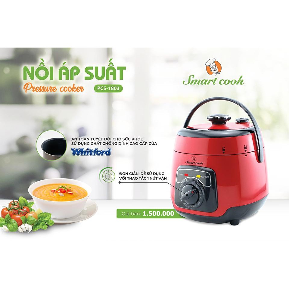 NỒI ÁP SUẤT ĐIỆN/NỒI HẦM ELMICH SMARTCOOK PCS-1803  - Hàng Chính Hãng