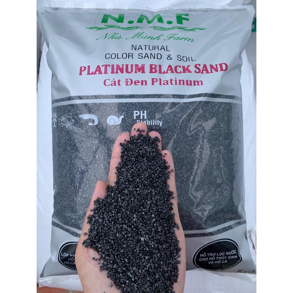 Cát Đen Platinum - Trải Nền Trang Trí Bể Cá, Bể Thủy Sinh - 1KG