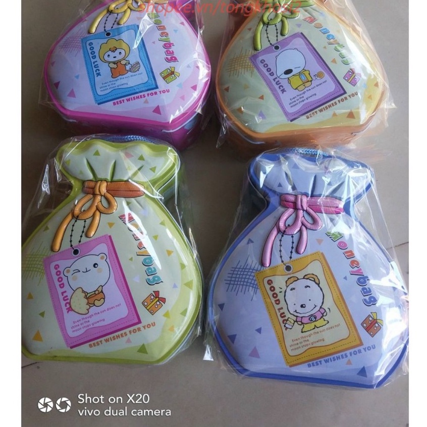 #Két sắt mini đựng tiền có khóa hình túi xinh xắn