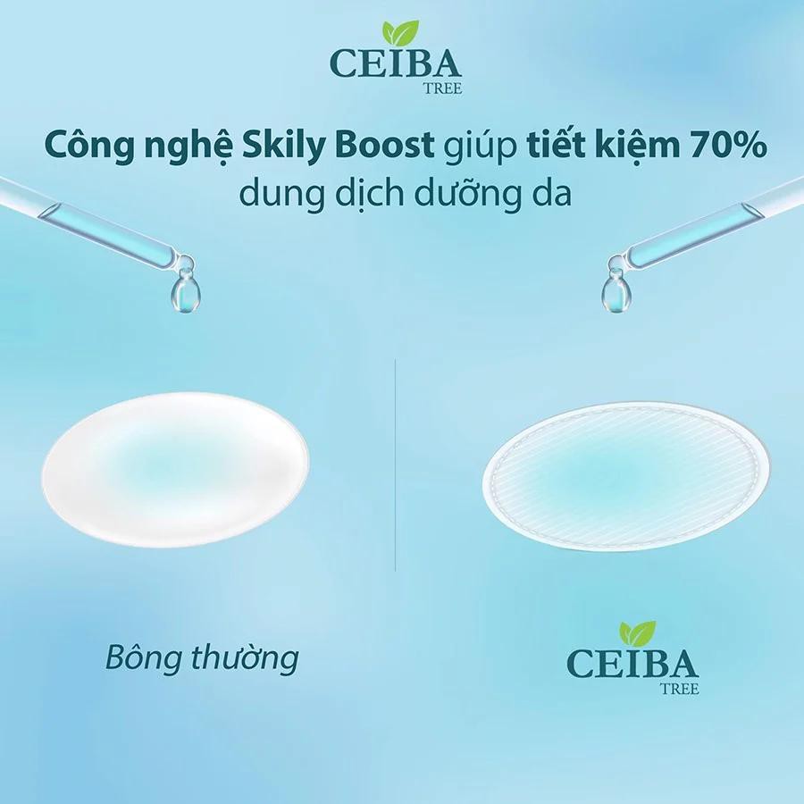 Bộ 3 Bông Tẩy Trang Làm Sạch Da 100% Cotton Ceiba Tree 120 miếng x 3