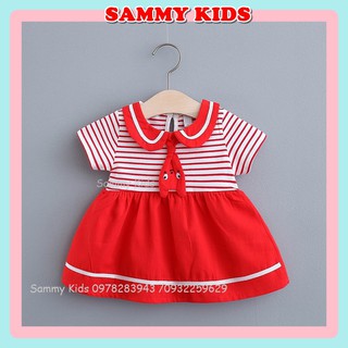 Váy bé gái mùa hè kiểu thủy thủ dáng baby doll