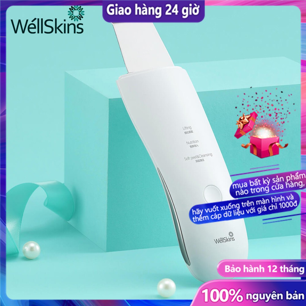 Máy làm sạch da Xiaomi Youpin WéllSkins sử dụng sóng âm tẩy tế bào chết chăm sóc da