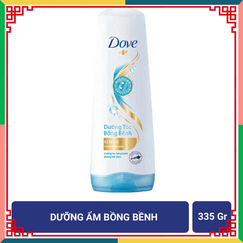 (HOT LIKE) Dầu Xả Dove giữ ẩm bập bềnh 335g/ Ngăn triệu chứng rụng tóc 320g