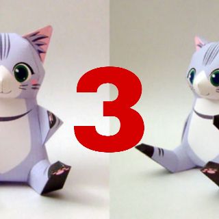 Mô hình giấy anime cat siêu dễ thương