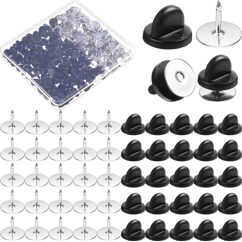 Set 100 Cặp Ghim Cà Vạt Bướm Màu Trơn
