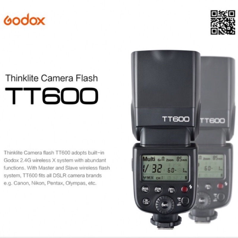 Flash Godox TT600 cho Canon, Nikon, Sony, Pentax - GN60